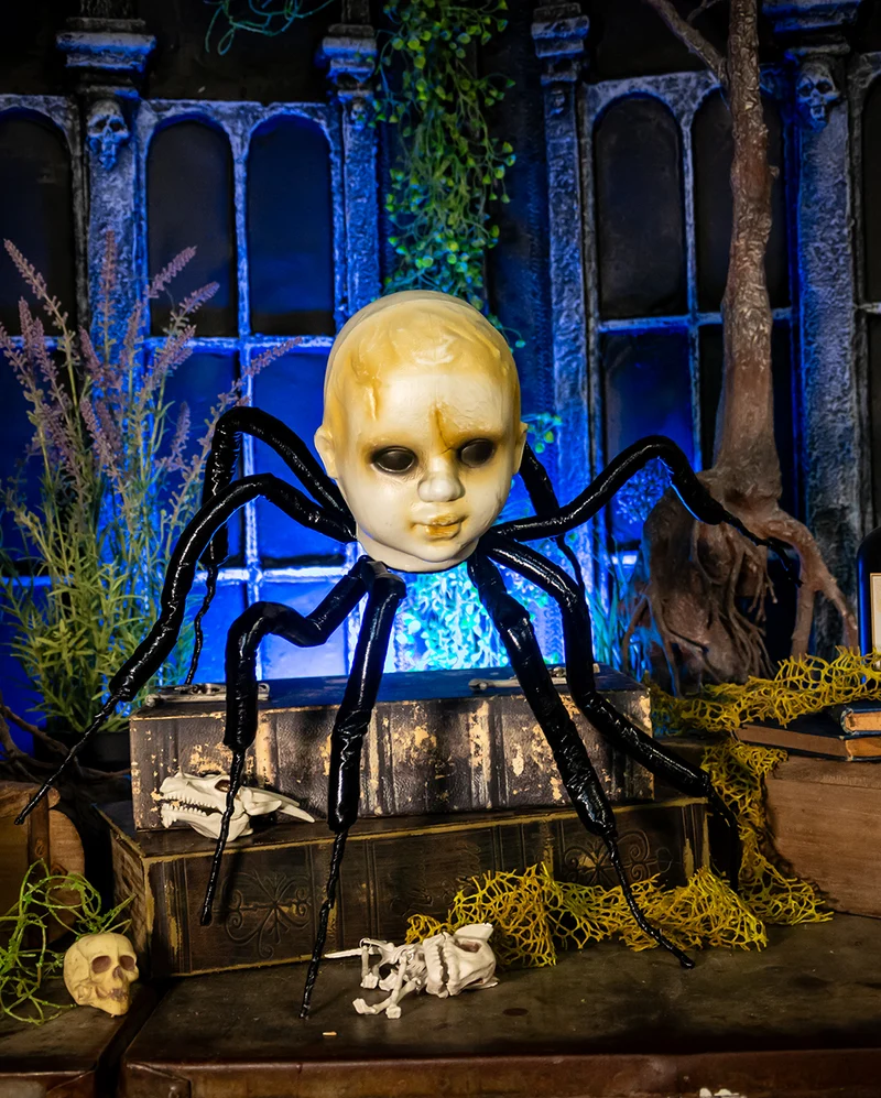 Spinne mit Babykopf 60cm