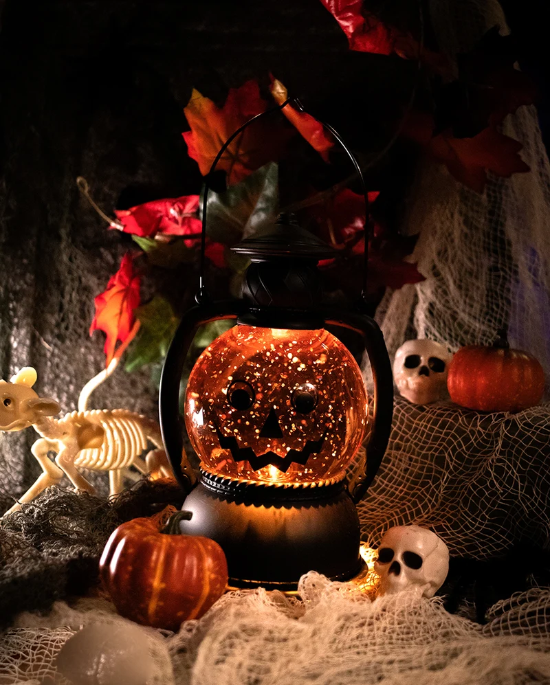 Leuchtende Halloween Kürbis Wasserkugel Laterne 20cm