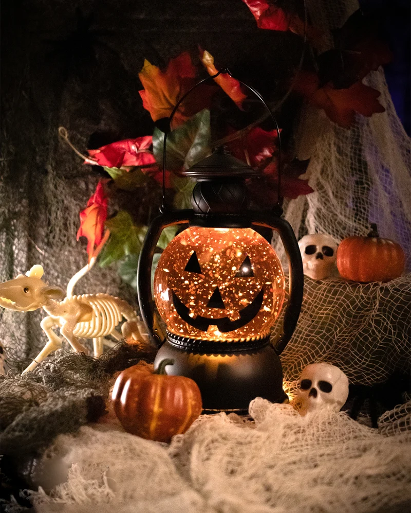 Leuchtende Halloween Kürbis Wasserkugel Laterne 20cm