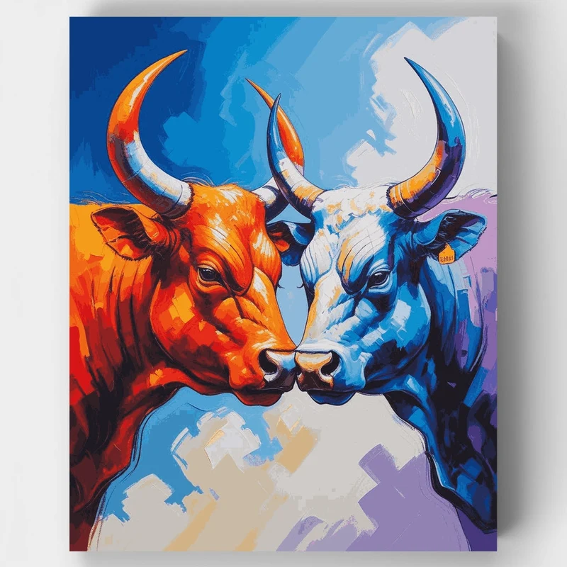 Dueling Bulls - Paint by Numbers Kit
