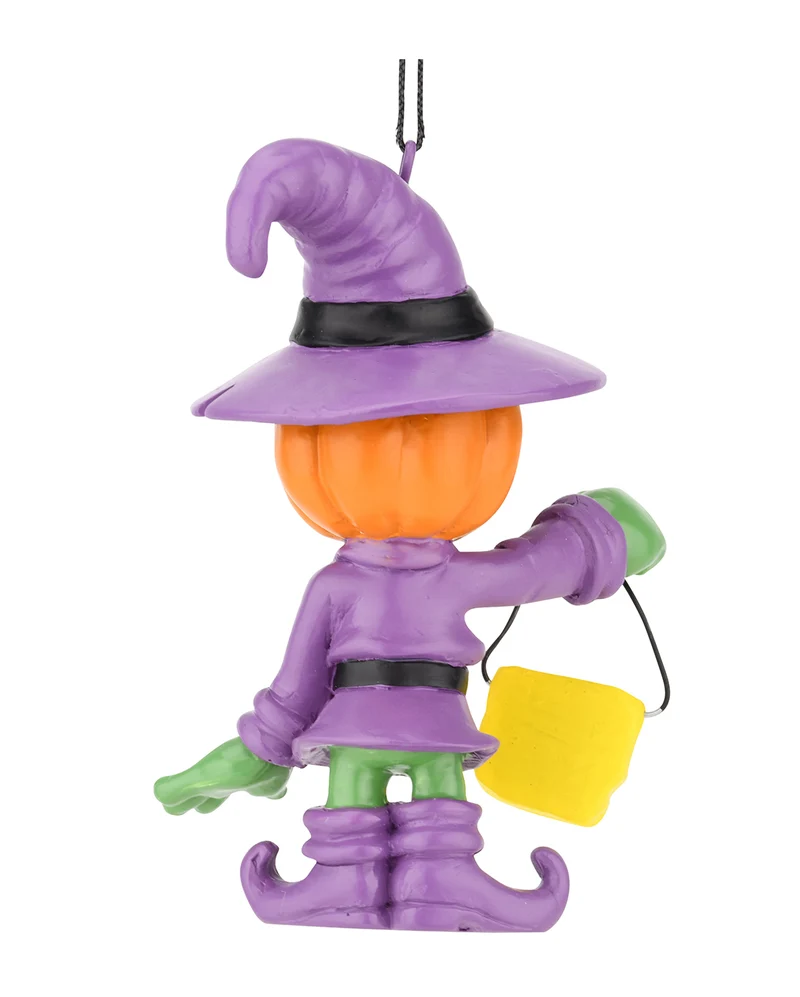Trick or Treat Kürbis Männchen Weihnachtskugel 8,9cm
