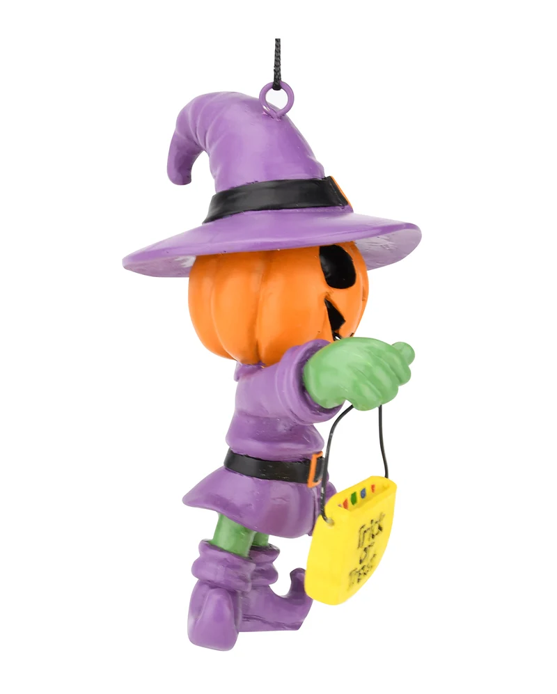 Trick or Treat Kürbis Männchen Weihnachtskugel 8,9cm