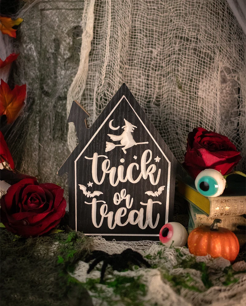 Halloween Aufsteller "Trick or Treat" 20cm