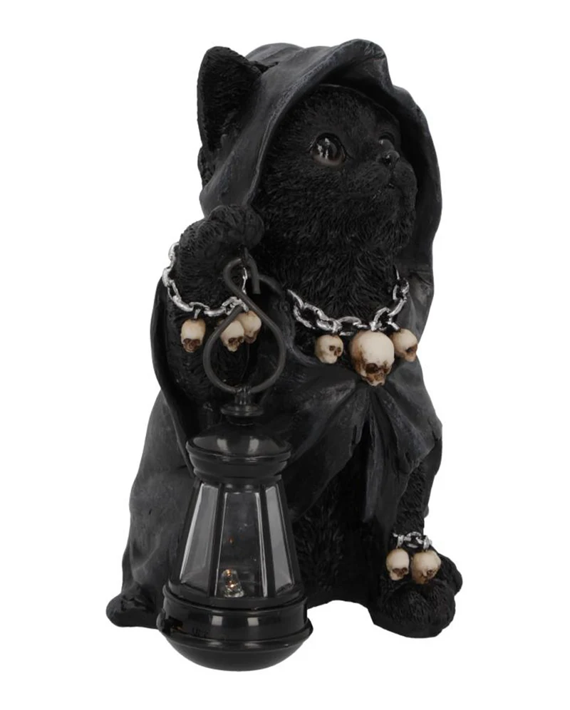 Grim Reaper Kätzchen mit Laterne 18,5cm