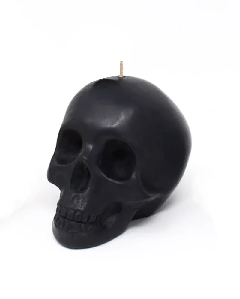 Medium Totenkopf Kerze mit Vanille Duft 8cm