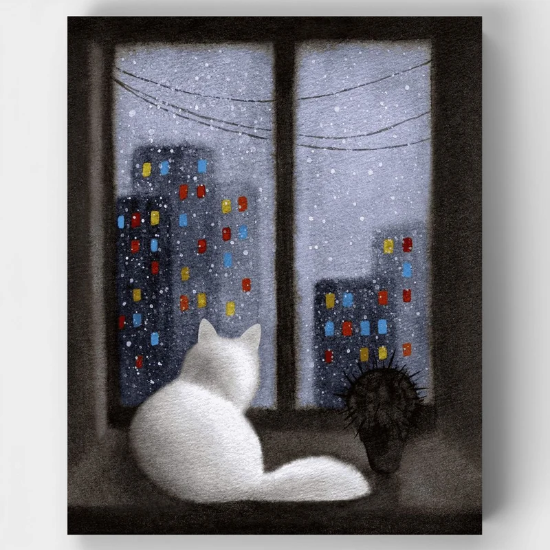 "Winter in the city" Paint by Numbers Kit