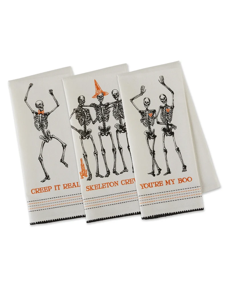 Halloween Geschirrtuch Party Skelette