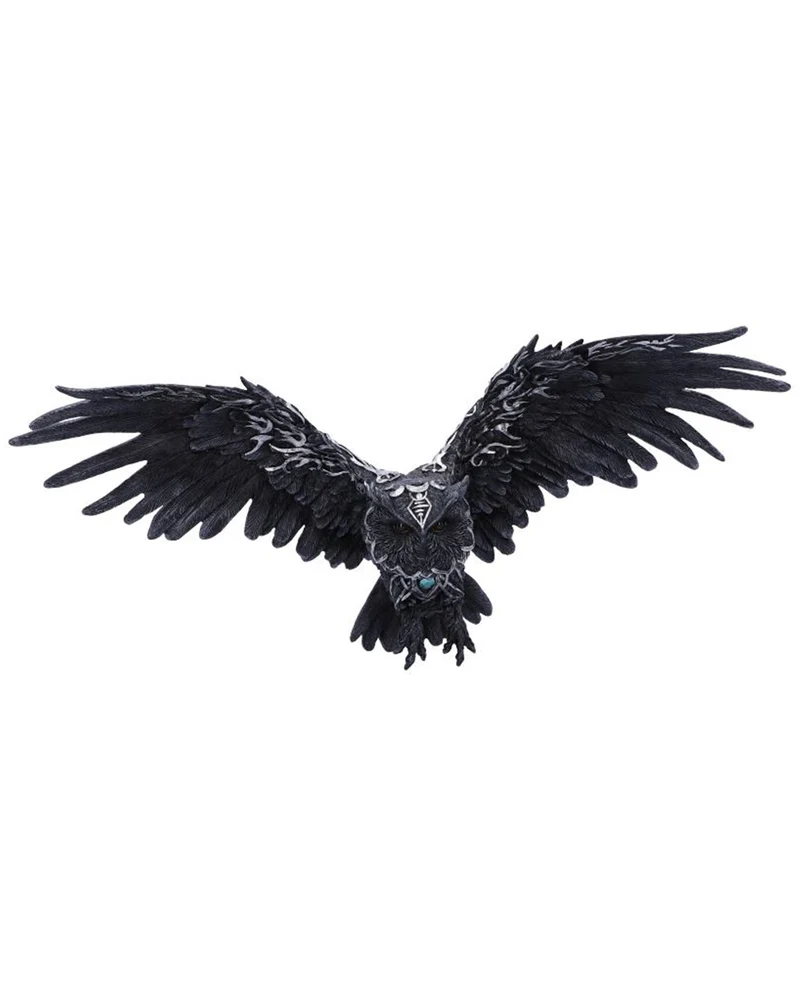 Dark Feather Owl Wandbild 55cm