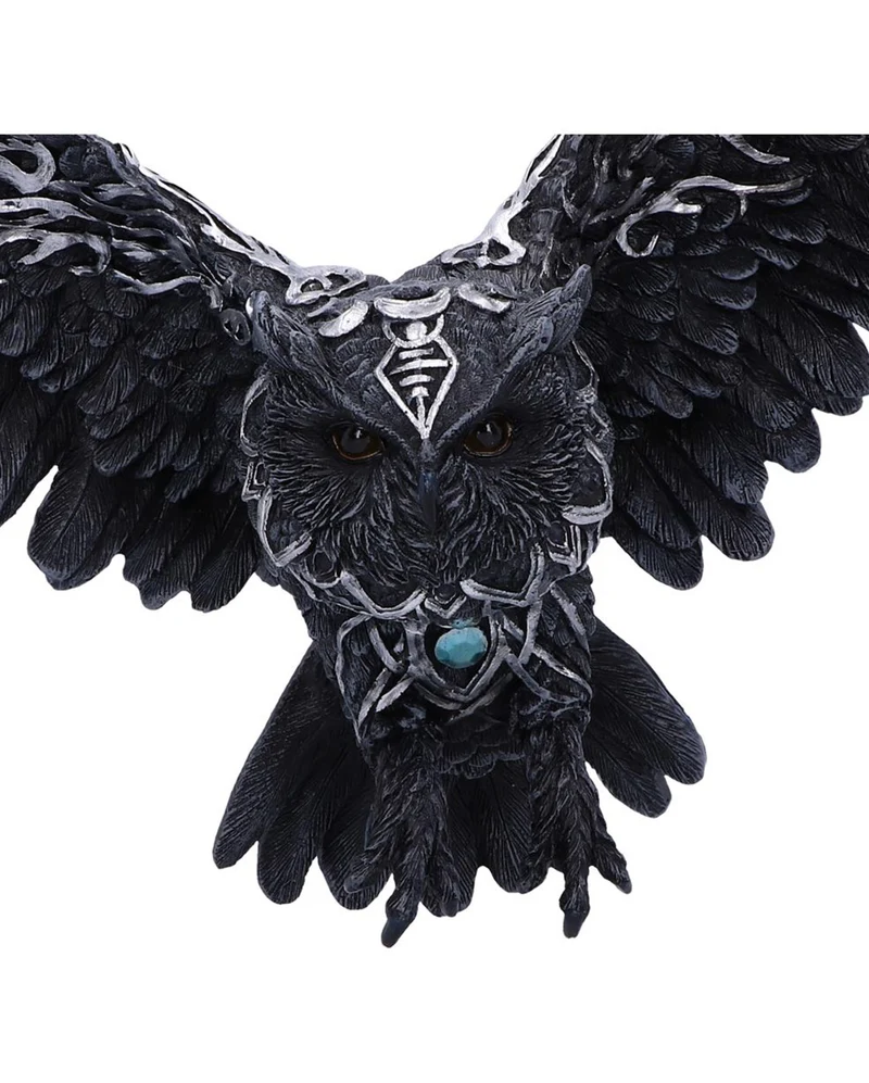Dark Feather Owl Wandbild 55cm