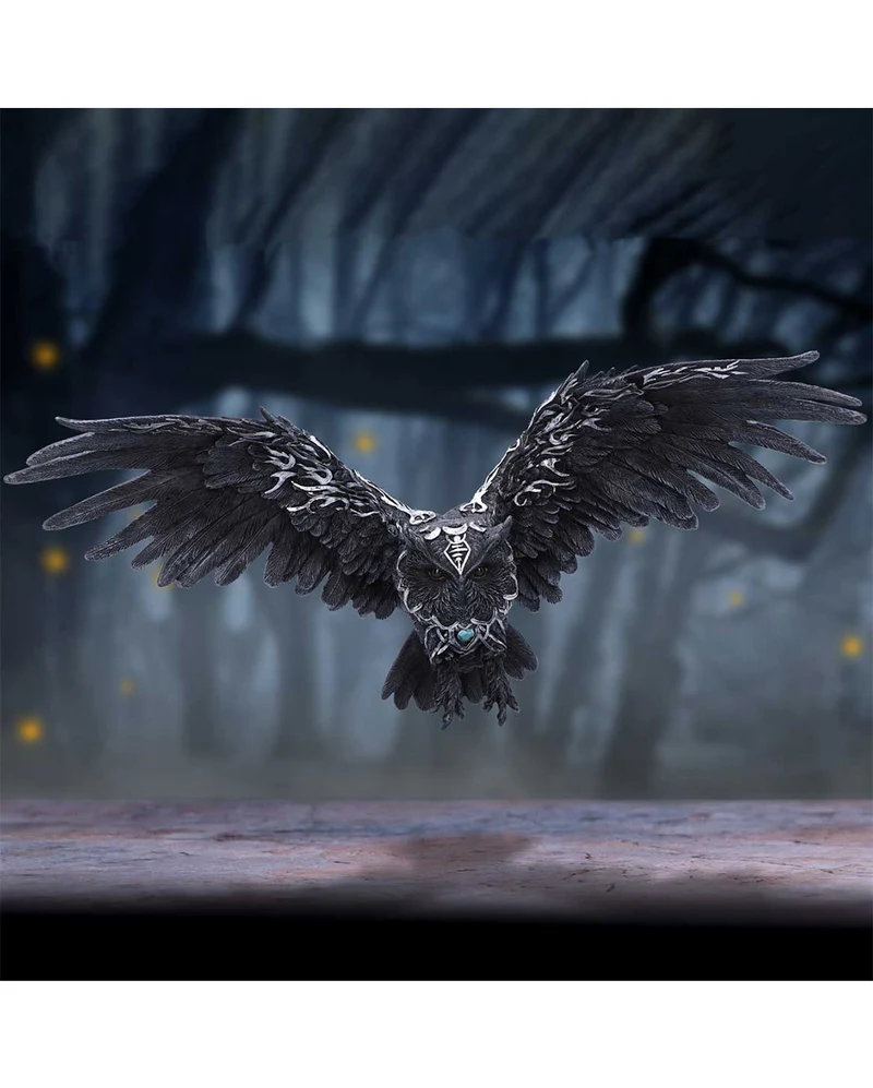 Dark Feather Owl Wandbild 55cm