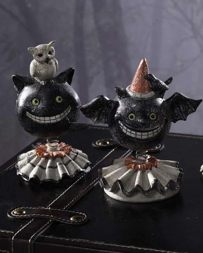 Halloween Bobble Head Fledermaus Dekofigur 15cm