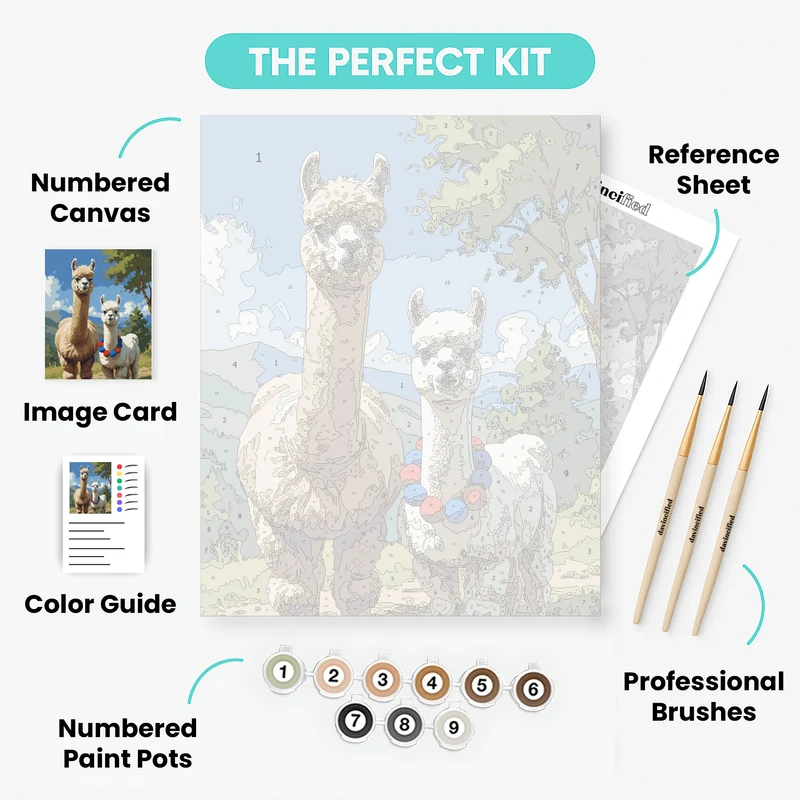 Alpacas - Paint by Numbers Kit