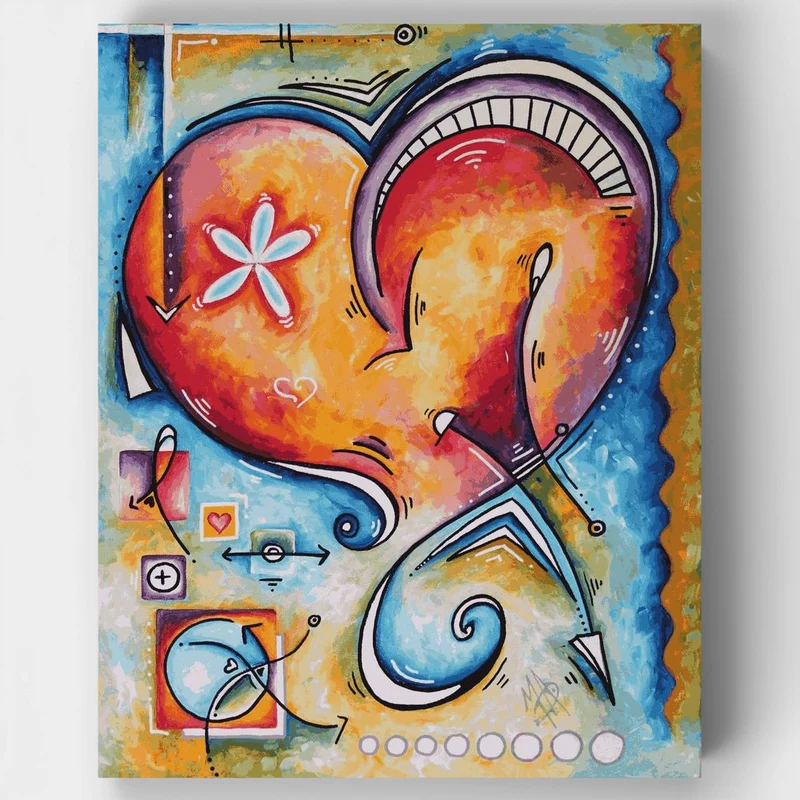 "Love Eternal Valentines Day Heart" Paint by Numbers Kit