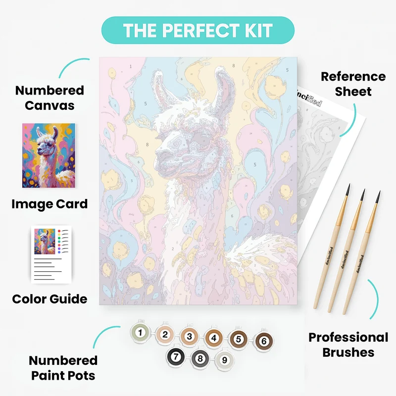 Vibrant Llama - Paint by Numbers Kit