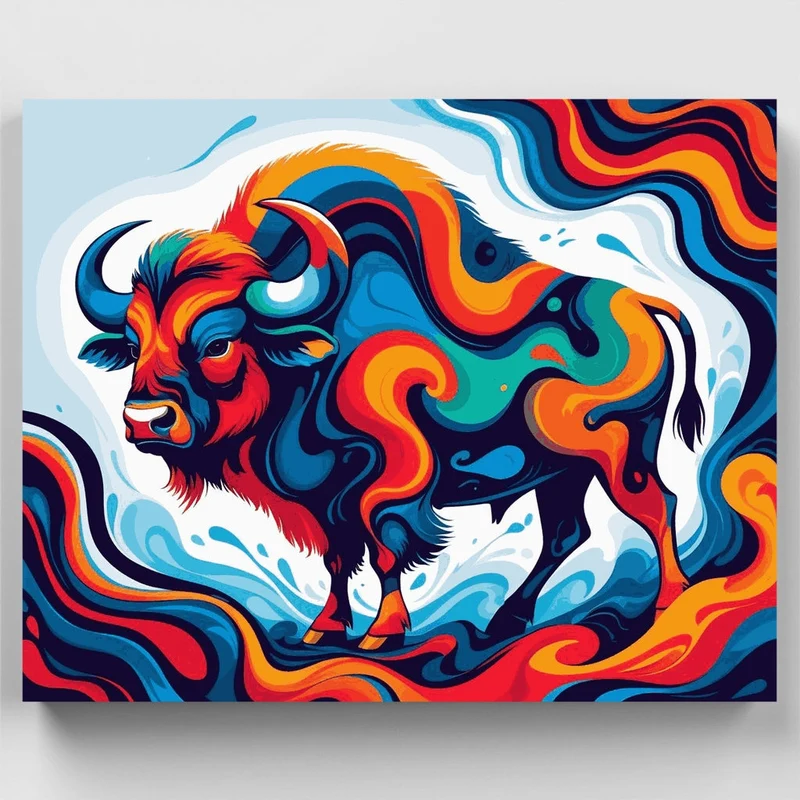 Vibrant Buffalo - Paint by Numbers Kit
