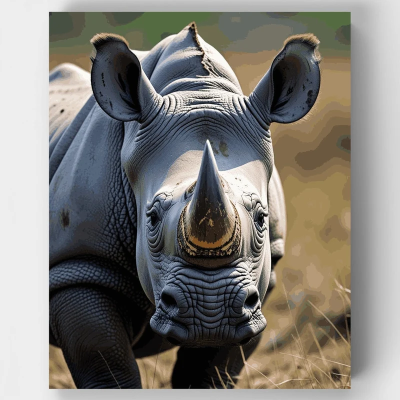 Majestic Rhinoceros - Paint by Numbers Kit