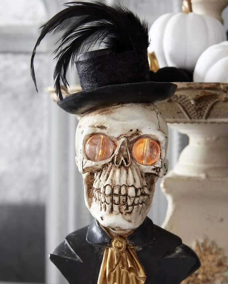Mr. Skelett Halloween Büste mit LED Augen 45cm