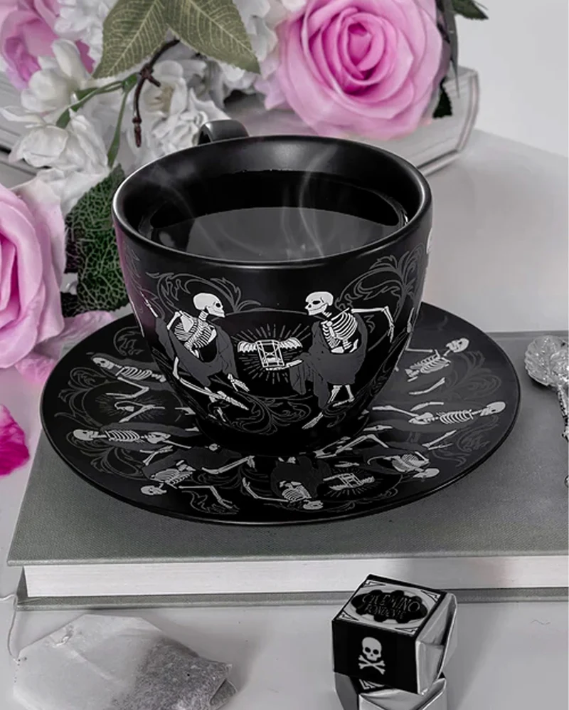 Danse Macabre Teetasse & Unterteller KILLSTAR