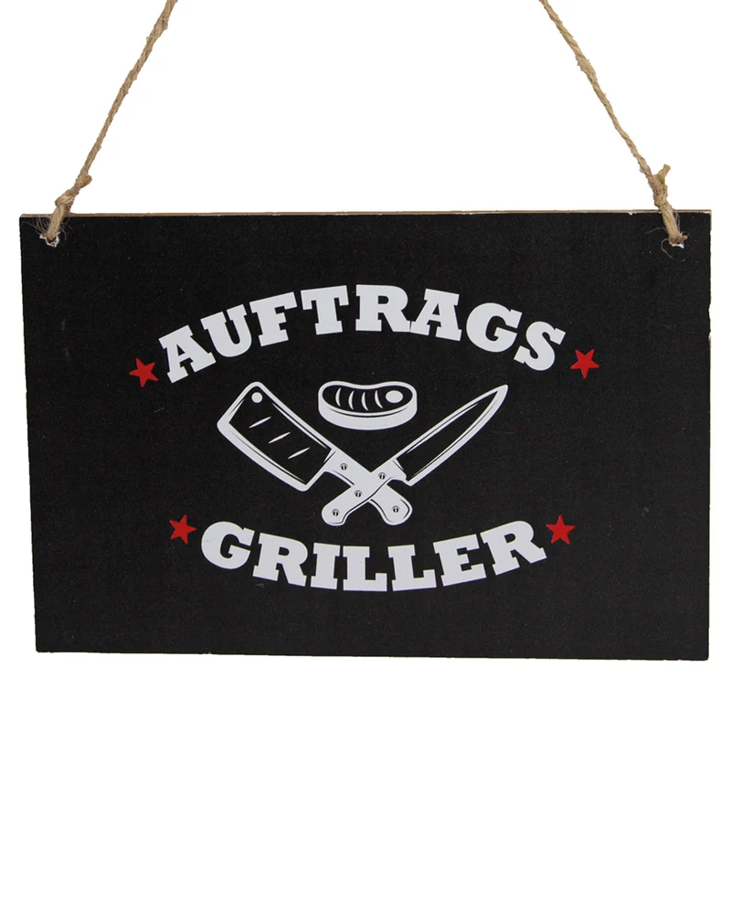 BBQ Schild „Auftragsgriller“ 18cm