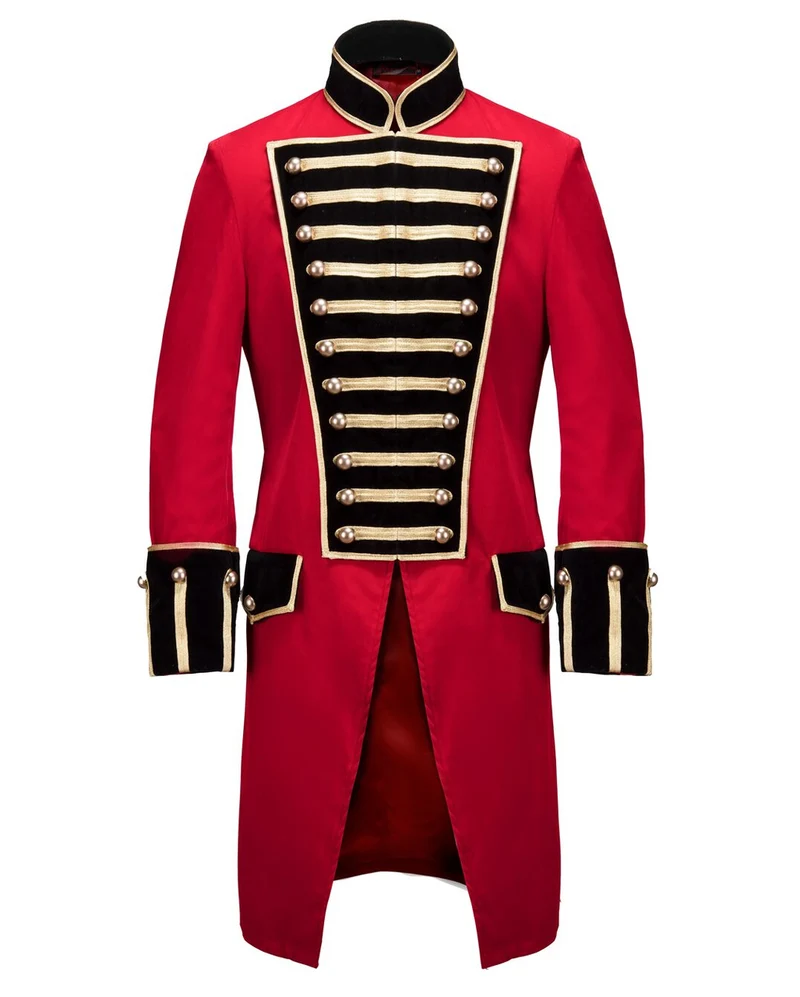 Rote Militär Jacke mit Goldborte