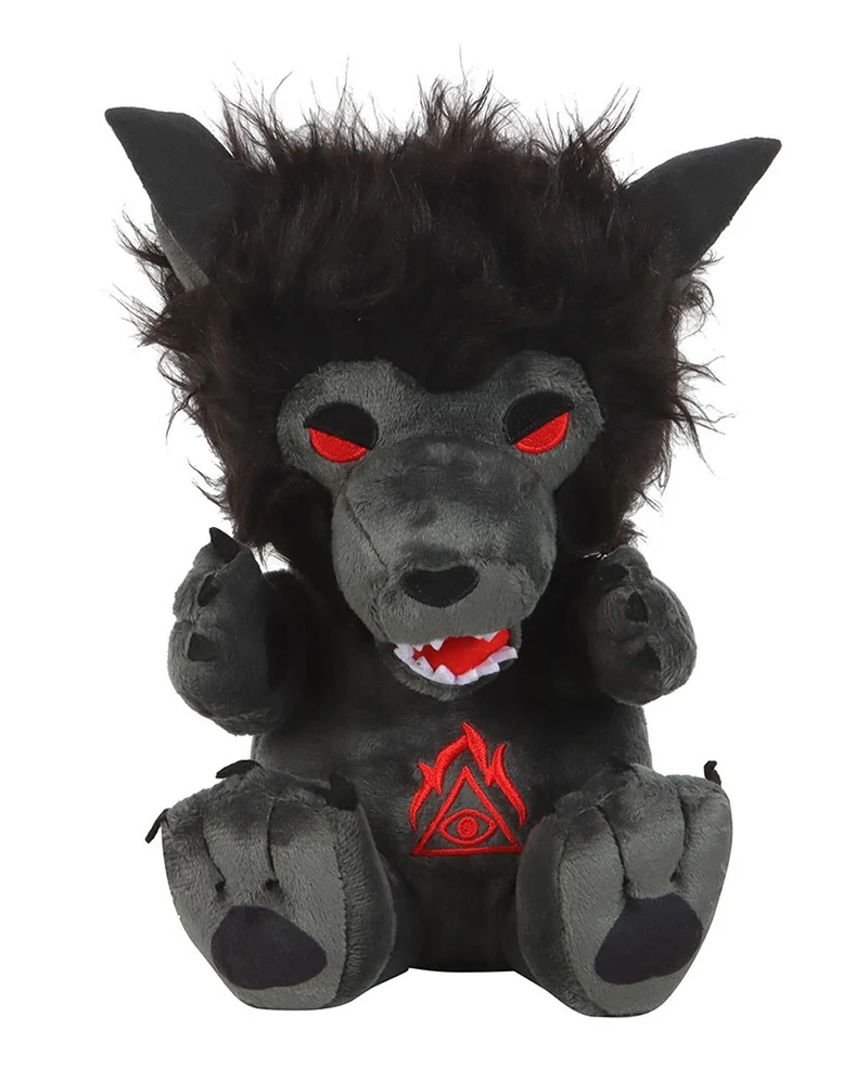 Schwarzer Werwolf aus Plüsch 20cm