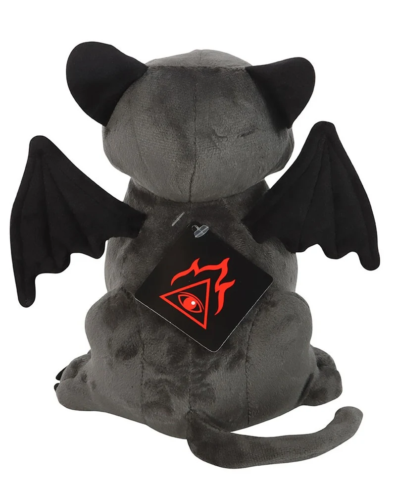 Putzige Gothic Vampirkatze aus Plüsch 20cm