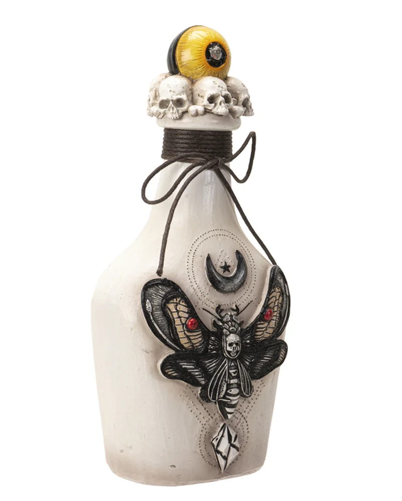 Giftflasche mit Totenkopf Motte & Auge 25cm