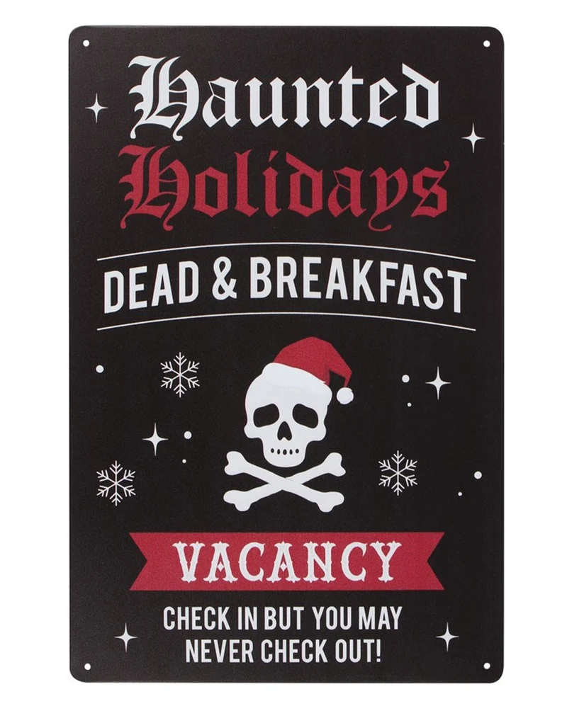 Haunted Holidays Dead & Breakfast Metall Schild
