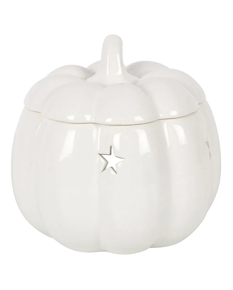 Weiße Jack-O-Lantern Kürbis Duftlampe