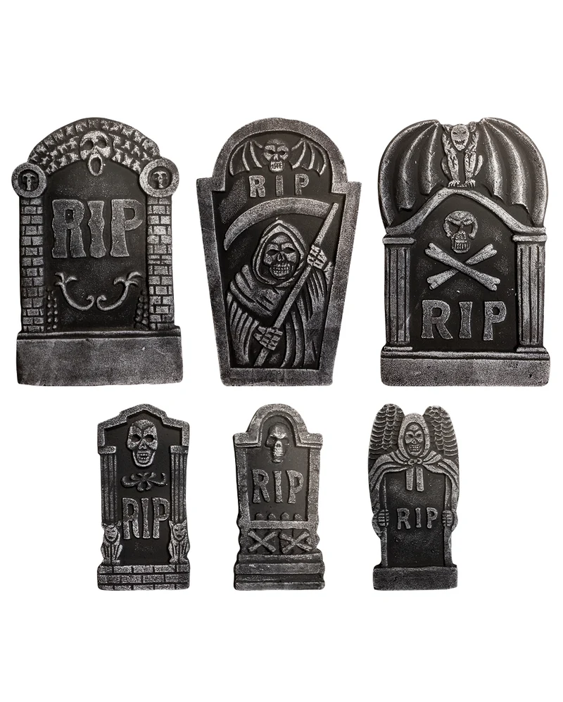 6-tlg. Halloween Grabstein Set 48cm