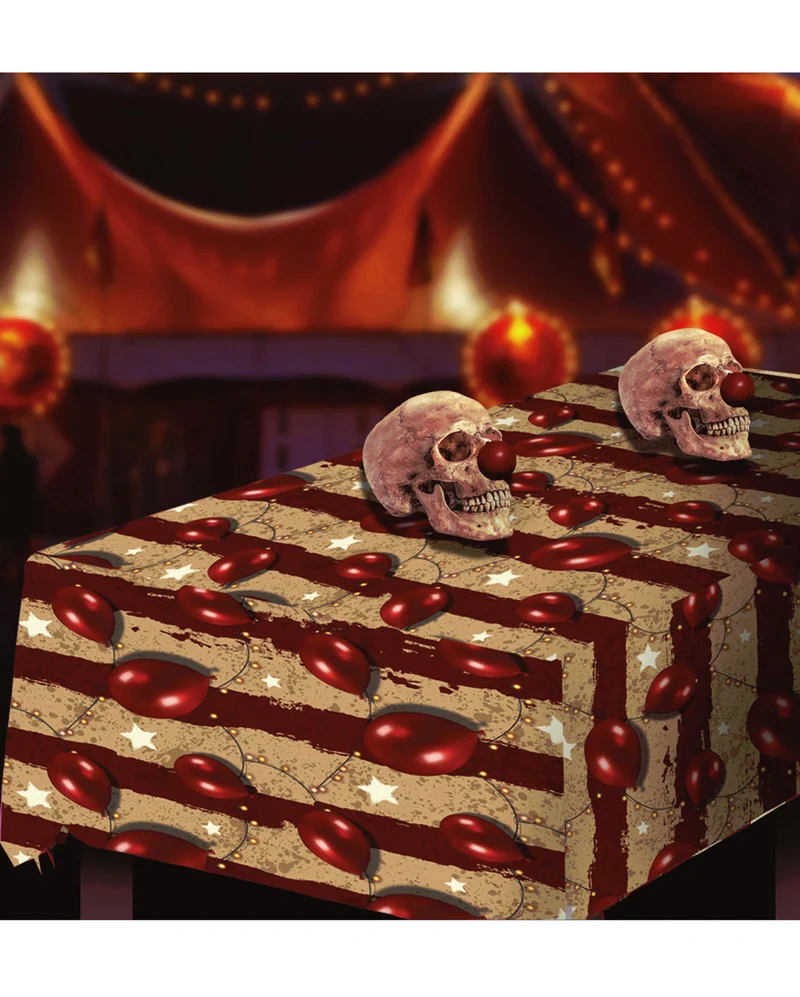 Halloween Horrorclown Circus Tischdecke