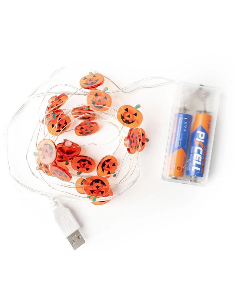 Halloween Mini Kürbis Lichterkette als Deko