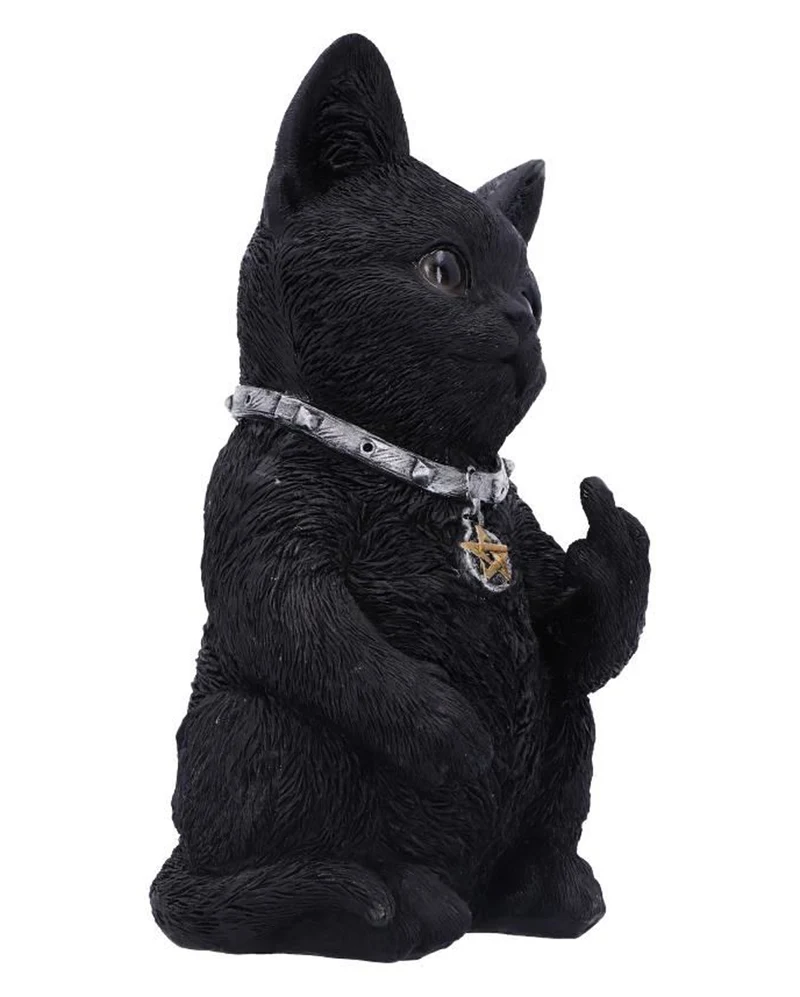Cattitude Katze zeigt Mittelfinger 16,5cm