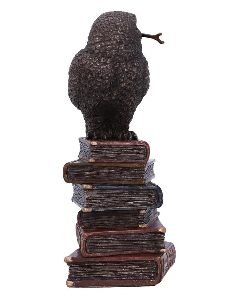 Zauber Eule auf Bücherstapel 14cm