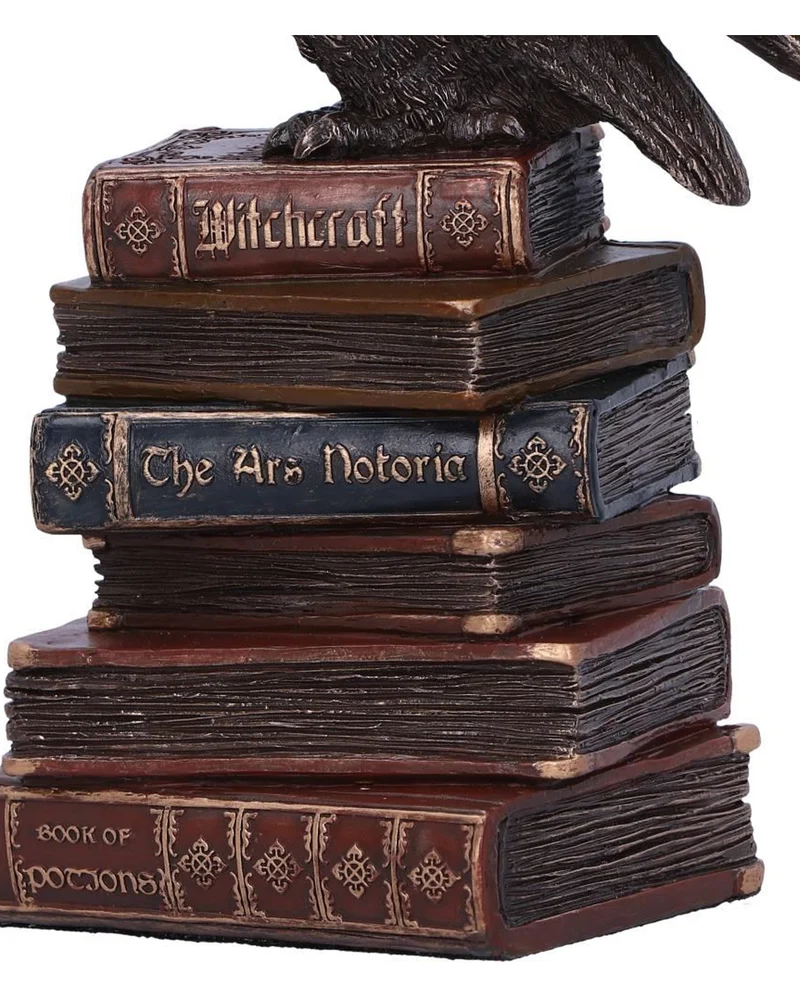 Zauber Eule auf Bücherstapel 14cm