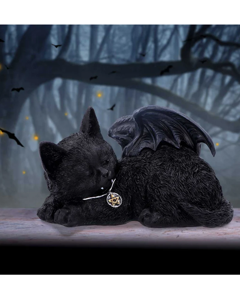 Schlafende Vampir Katze 18cm