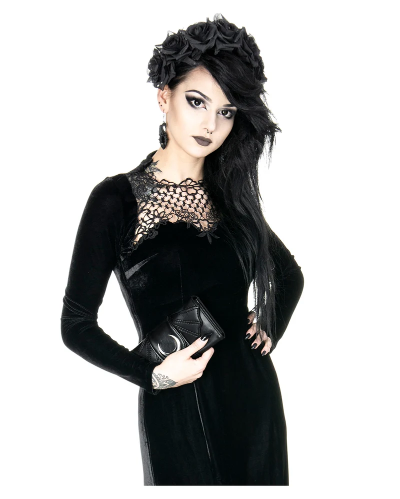 Moon Gothic Purse mit Fledermausflügel