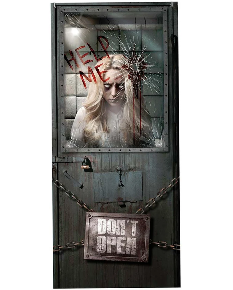 Psychiatrie Help Me Türdeko 80x180 cm
