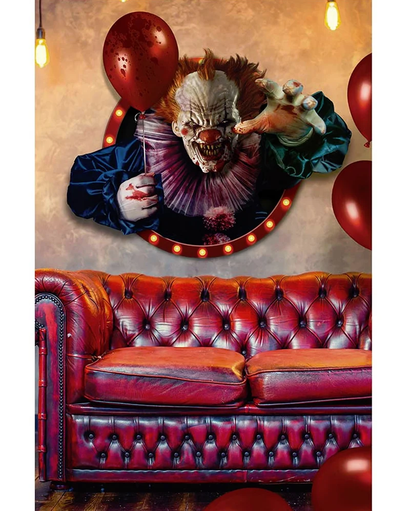 Selbstklebende 3D Deko Folie Horror Clown