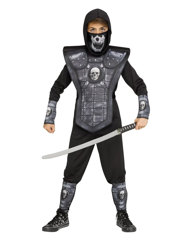 Totenkopf Ninja Kinder Kostüm