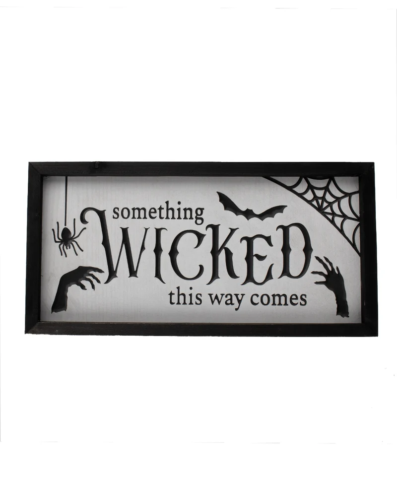 "Something Wicked this Way comes" Halloween Wandbild 40cm