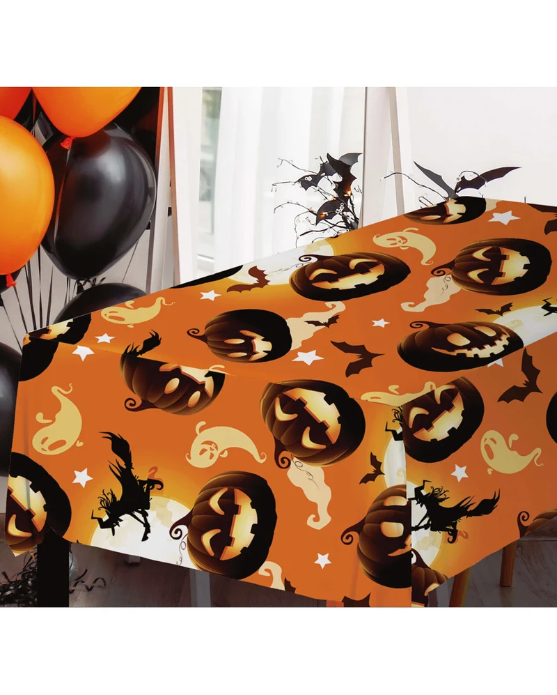 Happy Halloween Kürbis Tischdecke
