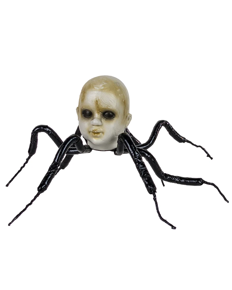 Spinne mit Puppenkopf 60cm