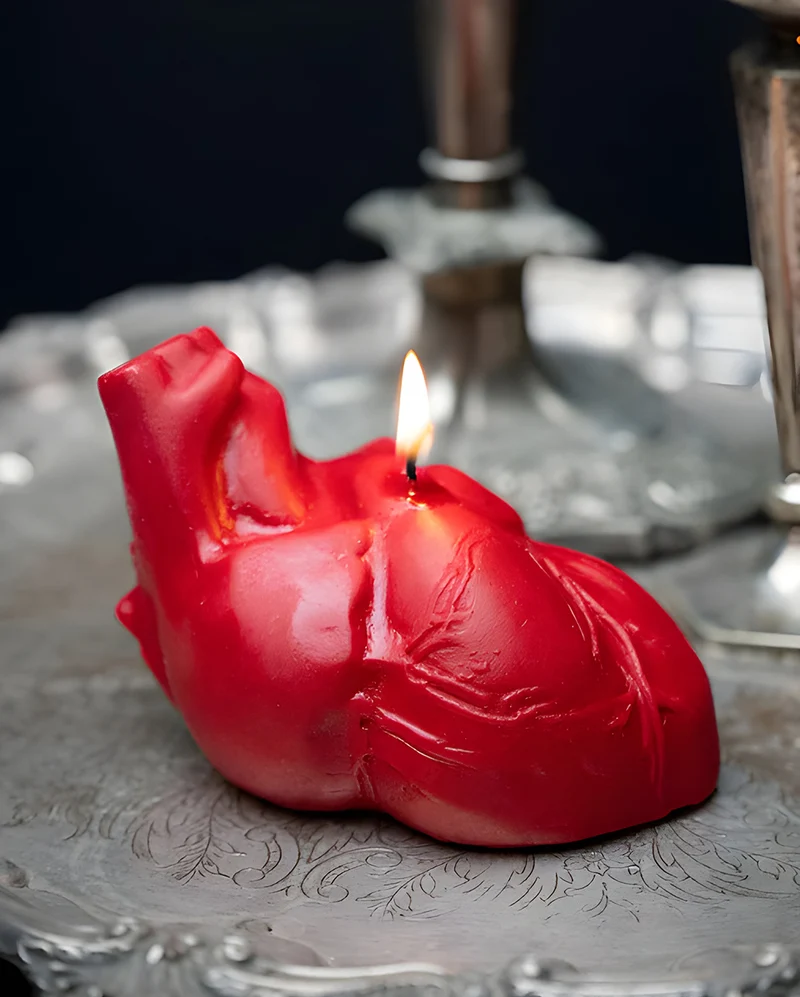 Rote Anatomische Herz Kerze