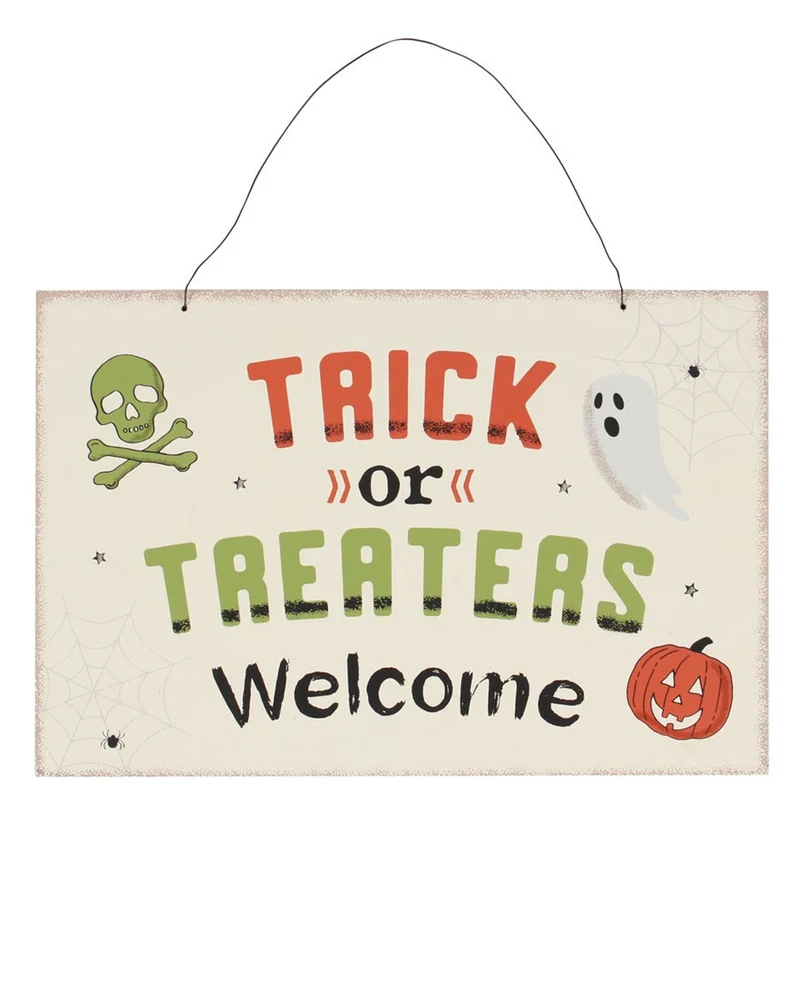 Trick or Treaters Welcome Schild 20x30cm