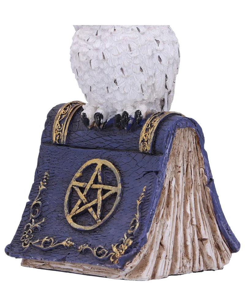 Eule mit Pentagramm Hexenbuch 12,5cm