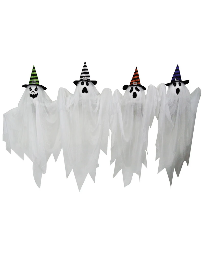 Spooky Halloween Geist mit Hexenhut 70cm