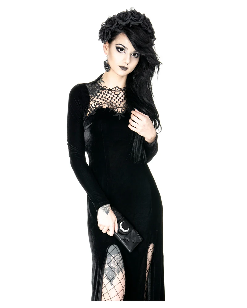 Moon Gothic Geldbeutel mit Fledermausflügel