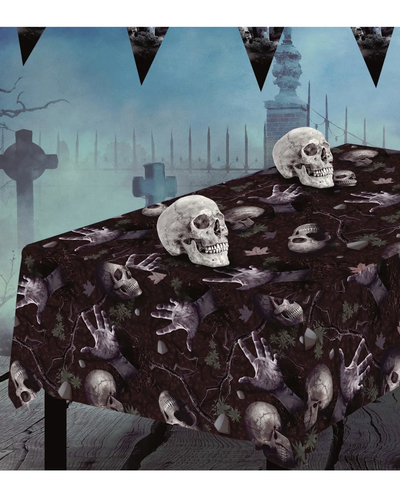 Halloween Friedhof Tischdecke
