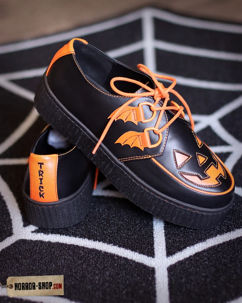 Jack O'lantern Trick or Treat Creepers Schuhe Schwarz